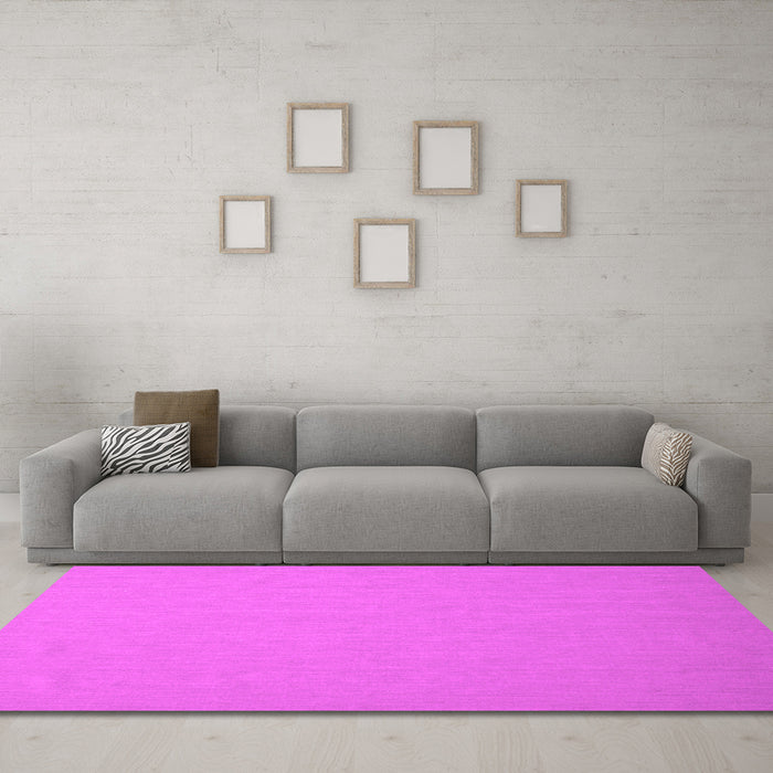 Machine Washable Abstract Pink Contemporary Rug in a Living Room, wshcon624pnk