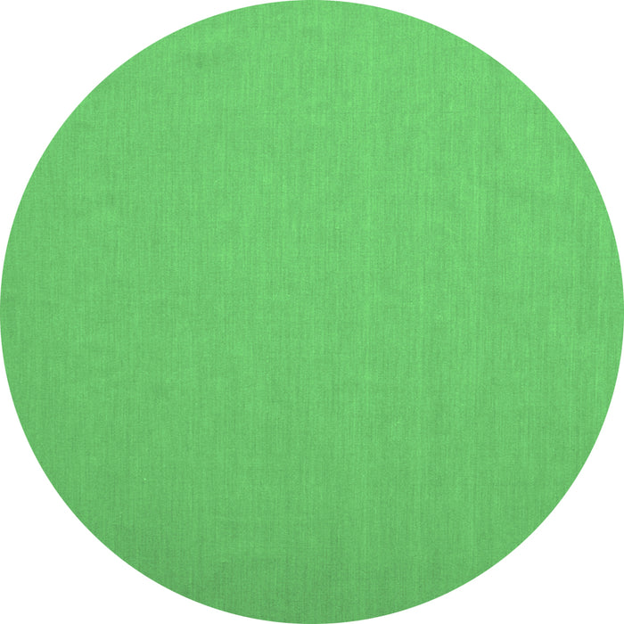 Round Abstract Emerald Green Contemporary Rug, con624emgrn