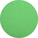 Round Abstract Emerald Green Contemporary Rug, con624emgrn