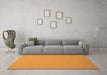 Machine Washable Abstract Orange Contemporary Area Rugs in a Living Room, wshcon624org