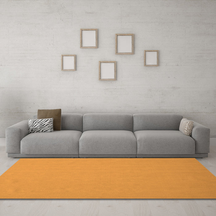 Machine Washable Abstract Orange Contemporary Area Rugs in a Living Room, wshcon624org