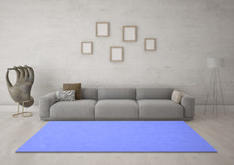Machine Washable Abstract Blue Contemporary Rug in a Living Room, wshcon624blu