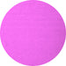 Round Machine Washable Abstract Pink Contemporary Rug, wshcon624pnk