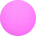 Round Abstract Pink Contemporary Rug, con625pnk