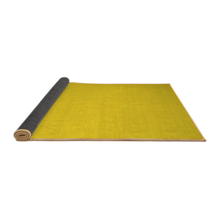Sideview of Abstract Yellow Contemporary Rug, con625yw