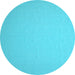 Round Abstract Light Blue Contemporary Rug, con625lblu