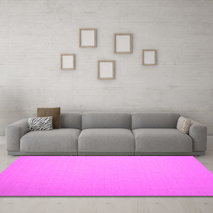 Machine Washable Abstract Pink Contemporary Rug in a Living Room, wshcon625pnk