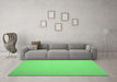 Machine Washable Abstract Emerald Green Contemporary Area Rugs in a Living Room,, wshcon625emgrn