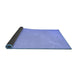 Sideview of Abstract Blue Contemporary Rug, con625blu