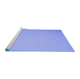 Sideview of Machine Washable Abstract Blue Contemporary Rug, wshcon625blu