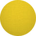 Round Machine Washable Abstract Yellow Contemporary Rug, wshcon625yw