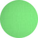 Round Abstract Emerald Green Contemporary Rug, con625emgrn