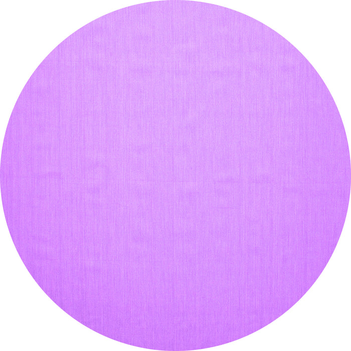 Round Abstract Purple Contemporary Rug, con625pur
