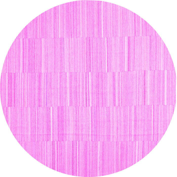 Round Solid Pink Modern Rug, con626pnk
