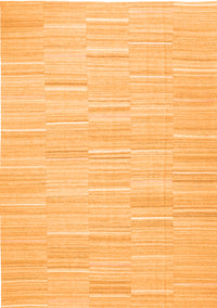 Solid Orange Modern Rug, con626org