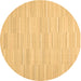 Round Solid Brown Modern Rug, con626brn