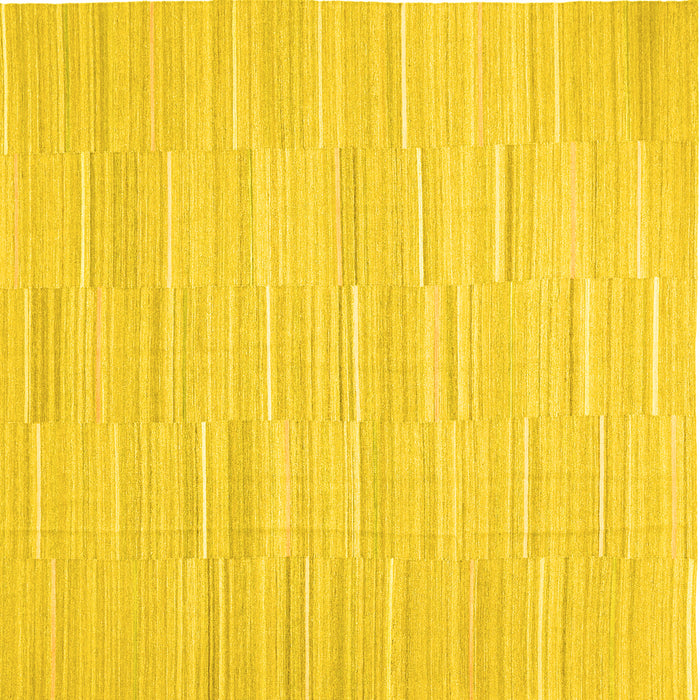 Square Solid Yellow Modern Rug, con626yw