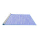 Sideview of Machine Washable Solid Blue Modern Rug, wshcon626blu