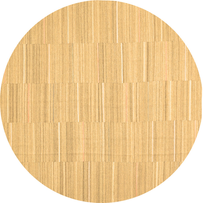 Round Machine Washable Solid Brown Modern Rug, wshcon626brn