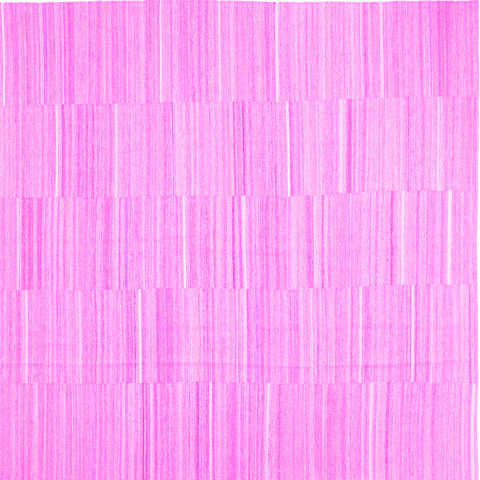 Square Machine Washable Solid Pink Modern Rug, wshcon626pnk