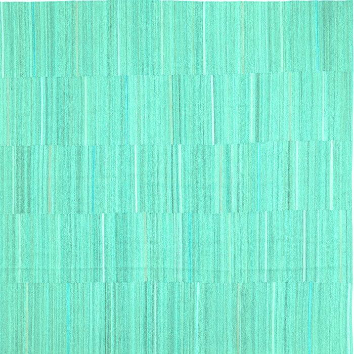 Square Solid Turquoise Modern Rug, con626turq
