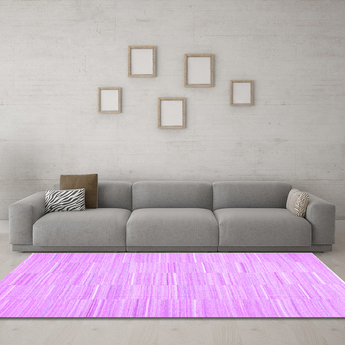 Machine Washable Solid Purple Modern Area Rugs in a Living Room, wshcon626pur