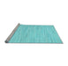 Sideview of Machine Washable Solid Light Blue Modern Rug, wshcon626lblu