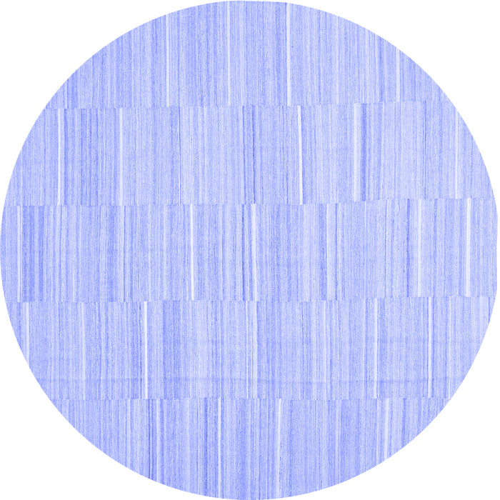 Round Solid Blue Modern Rug, con626blu