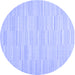 Round Solid Blue Modern Rug, con626blu