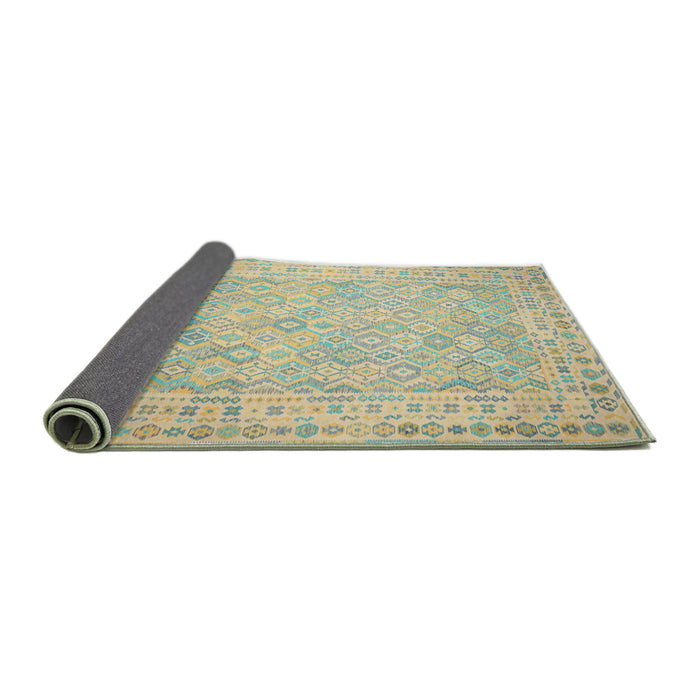 Thickness of Contemporary Sage Green Southwestern Rug, con627