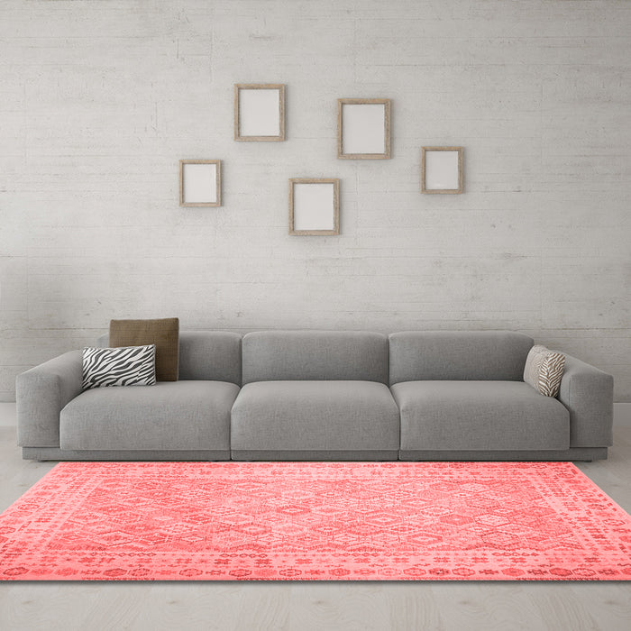 Country Red Washable Rugs