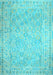 Southwestern Light Blue Country Rug, con627lblu
