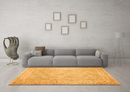 Machine Washable Southwestern Orange Country Area Rugs in a Living Room, wshcon627org