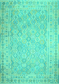 Southwestern Turquoise Country Rug, con627turq