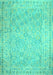 Southwestern Turquoise Country Rug, con627turq