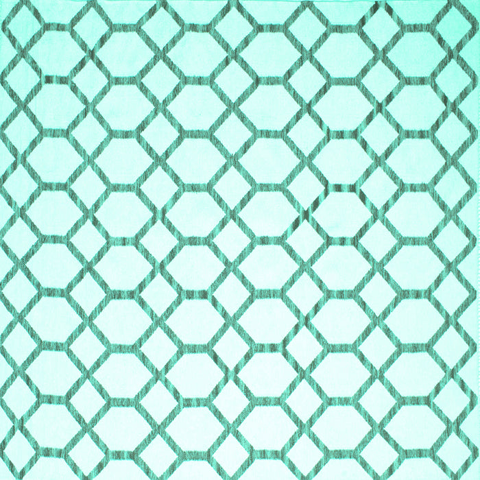 Square Terrilis Turquoise Contemporary Rug, con628turq