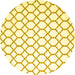 Round Terrilis Yellow Contemporary Rug, con628yw