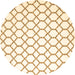 Round Machine Washable Terrilis Brown Contemporary Rug, wshcon628brn