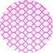 Round Terrilis Pink Contemporary Rug, con628pnk