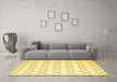 Machine Washable Terrilis Yellow Contemporary Rug in a Living Room, wshcon628yw