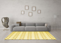 Machine Washable Terrilis Yellow Contemporary Rug, wshcon628yw