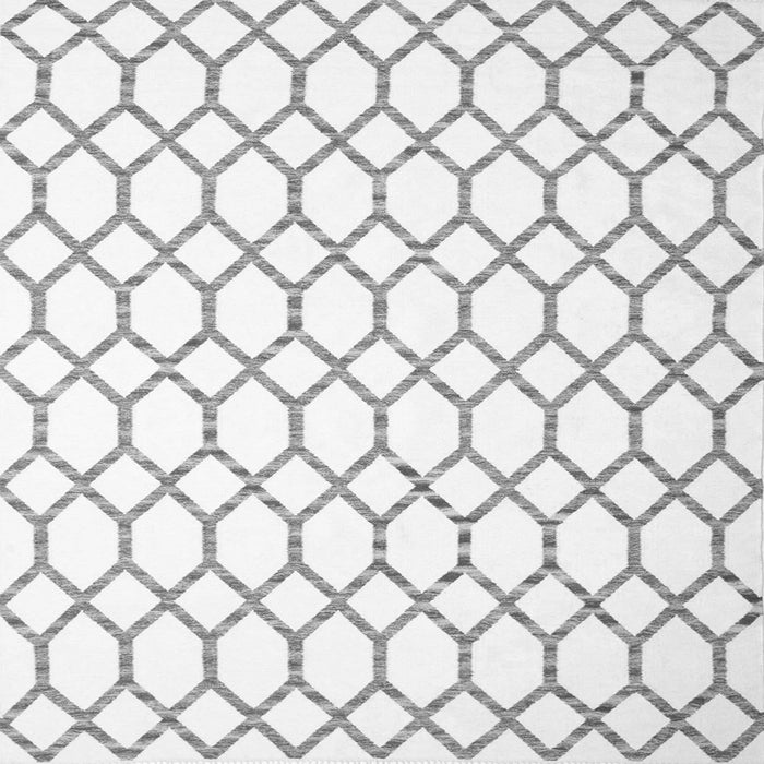 Round Machine Washable Terrilis Gray Contemporary Rug, wshcon628gry