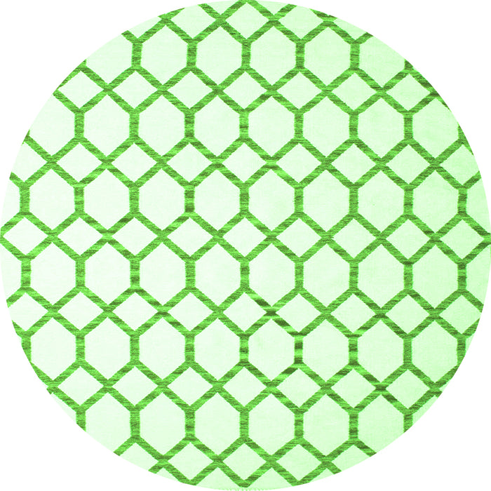 Square Terrilis Green Contemporary Rug, con628grn