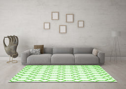 Machine Washable Terrilis Green Contemporary Area Rugs in a Living Room,, wshcon628grn