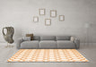 Machine Washable Terrilis Orange Contemporary Area Rugs in a Living Room, wshcon628org