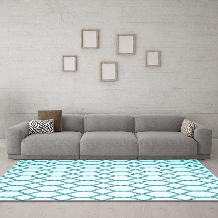 Machine Washable Terrilis Light Blue Contemporary Rug in a Living Room, wshcon628lblu