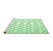 Sideview of Machine Washable Terrilis Emerald Green Contemporary Area Rugs, wshcon628emgrn