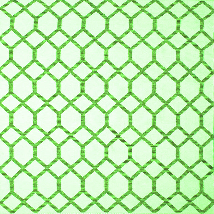 Round Machine Washable Terrilis Green Contemporary Area Rugs, wshcon628grn