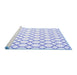 Sideview of Machine Washable Terrilis Blue Contemporary Rug, wshcon628blu