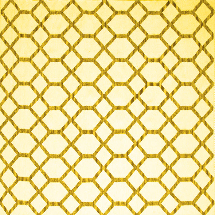 Square Machine Washable Terrilis Yellow Contemporary Rug, wshcon628yw